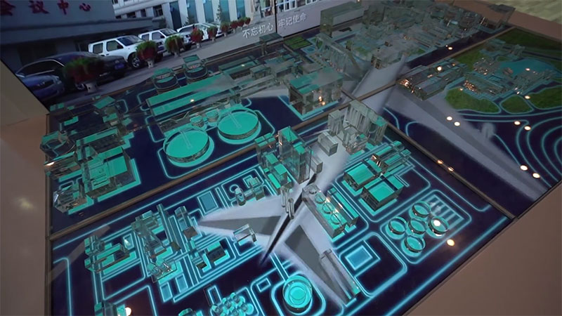 水晶數(shù)字沙盤+大屏聯(lián)動(dòng)